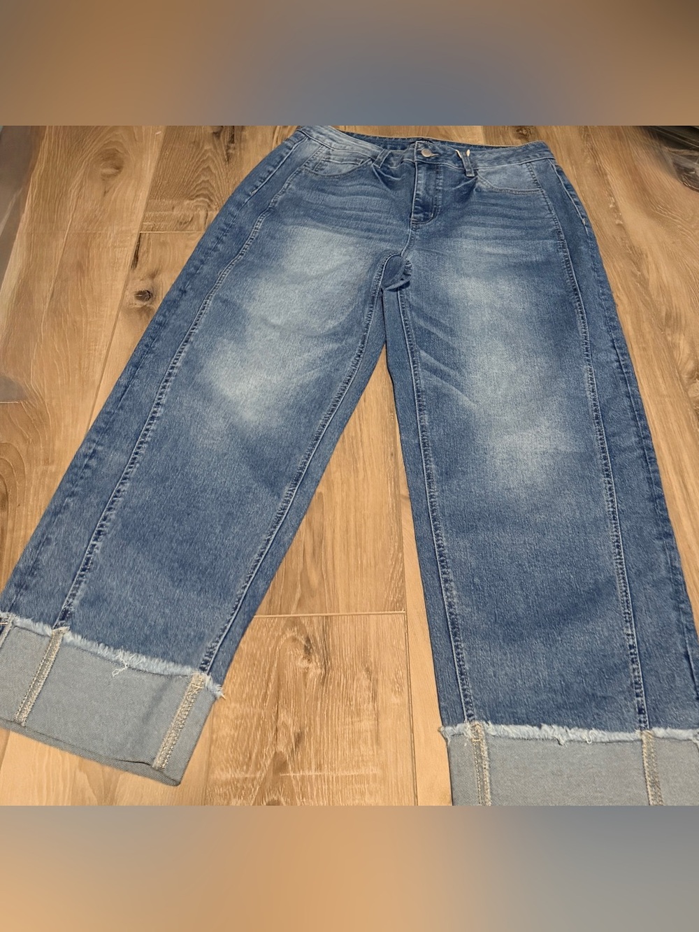 Women’s Barrel Cuffed Denim Classic Blue XL